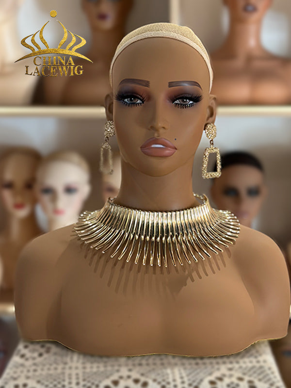 Stunning custom made mannequin bust wig, jewelry or hat display model Realistic Female Mannequin Head for Wig Hat and Jewelry  main image 3