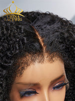 Chinalacewig Type 4C Edges Curly Baby Hairline Undetectable HD Lace Front Wig Afo Curly With Pre-plucked 4C Natural Hairline NEW005