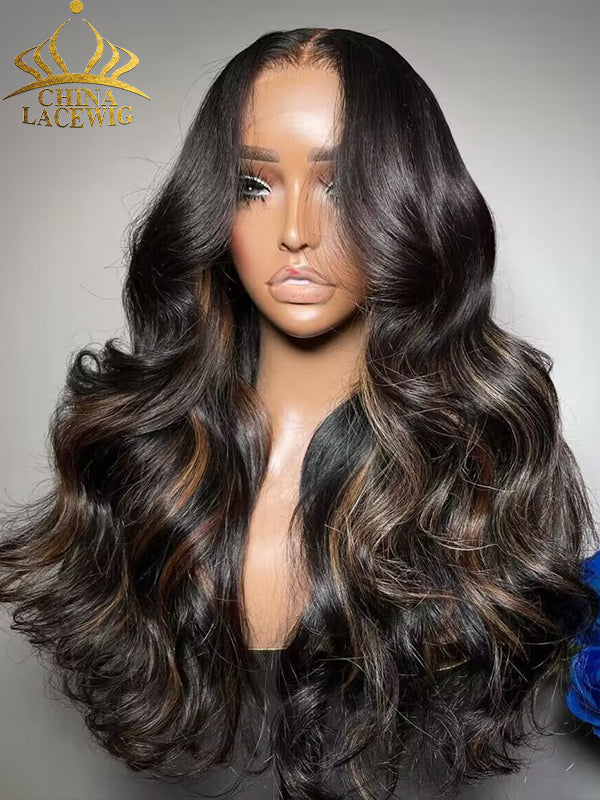 Chinalacewig 7x6 Royal 007 Lace Wig Highlight Color Wear &Go Breathable Cap Wig CL016
