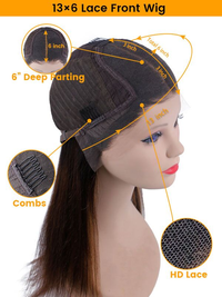 VIP Customers Only Ombre Chocolate Brown Curly Compact 13X6 HD Lace Front Wig SP02