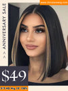 Chinalacewig Anniversary Sale Summer Bob Highlight Color 5x5 HD Lace Wig  AS02