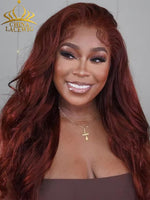 Chinalacewig 7x6 Royal 007 Lace Wig Reddish Color Wear &Go Breathable Cap Wig CL015