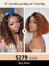 Chinalacewig Vacation Style Brown Color Two wigs $279 13x4 HD Lace Front Wig CD012