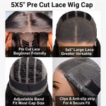 Chinalacewig Wear Go Pre Cut HD Lace 5*5 Closure Wig Quick & Easy Glueless Wig With Breathable Cap Air Wig CS016