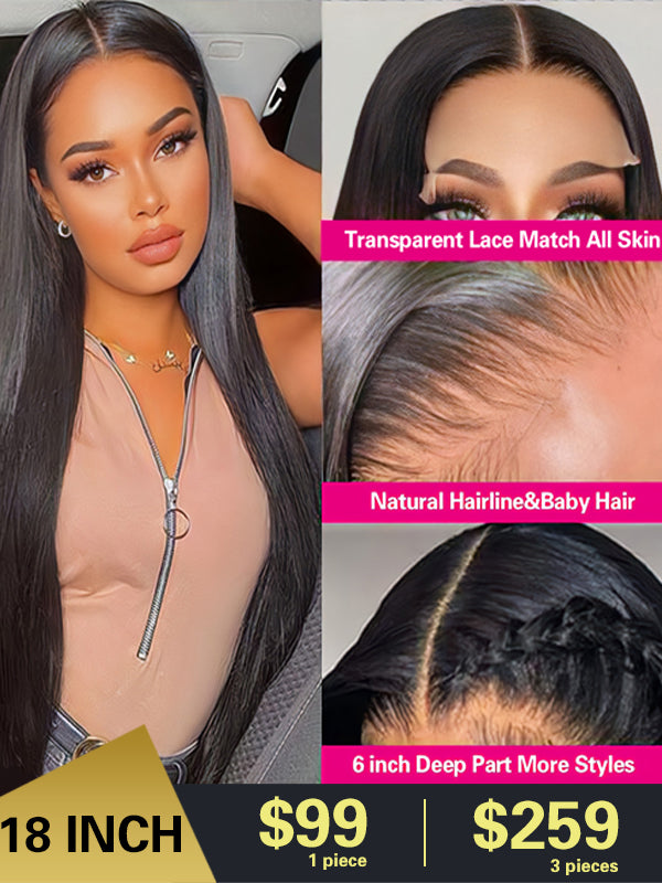 New Year Sale Chinalacewig Silk Straight 13X6 Human Hair Lace Wigs With Bleached Knots TF08