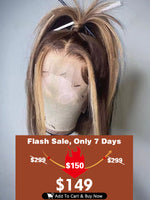 Chinalacewig Flash Sale Highlight Bob 13x4 Lace Front Wig Bleached Knots And Pre Plucked With Baby Hair CW03