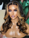 Chinalacewig Highlight Honey Brown Color Body Wave Glueless HD Invisible Lace Wigs HG07