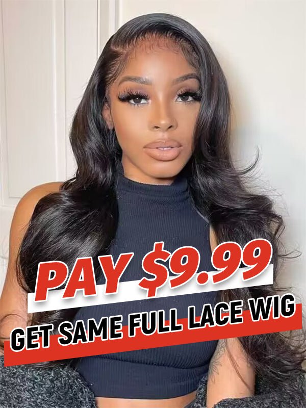 Chinalacewig 150% Density Natural Color Body Wave Glueless Full HD Lace Wig S03