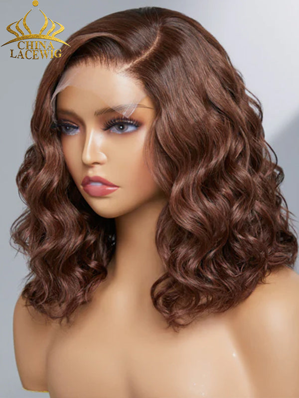 Chinalacewig Vacation Style Brown And 99J Two wigs $299 13x4 HD Lace Front Wig CD011