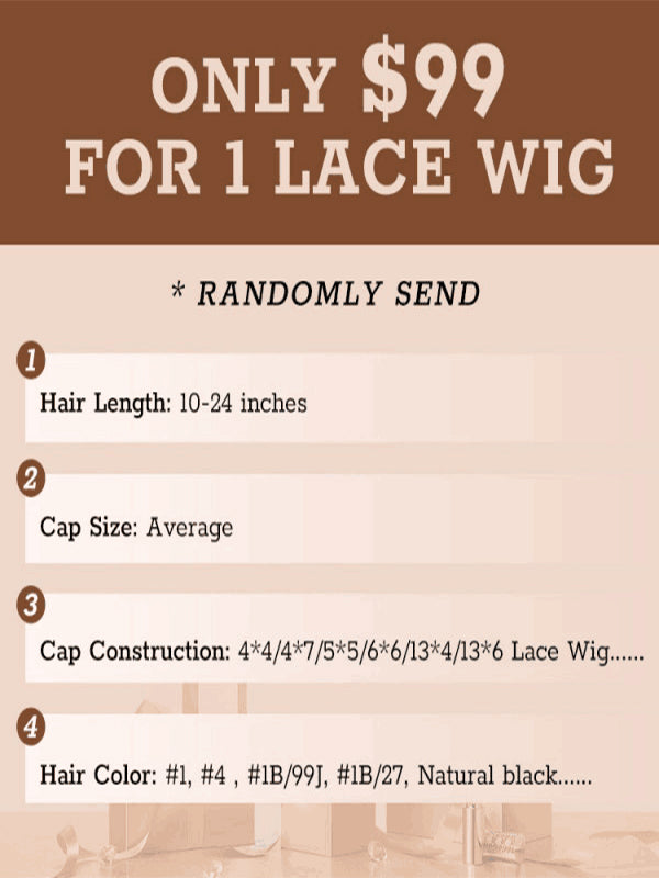Chinalacewig Only $99 For 1 Human hair Lace Wig Pre Plucked And Bleached Knots MH01
