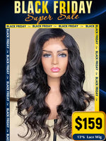 Black Friday Sale13*6 Medium Brown Lace Wig Natural Color Wave Human Hair Wig FS021