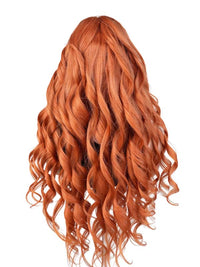 Black Friday Sale 13x4 Transparent Lace Front Human Hair Wig 26 inches Orange Color Body Wave Wig FS08
