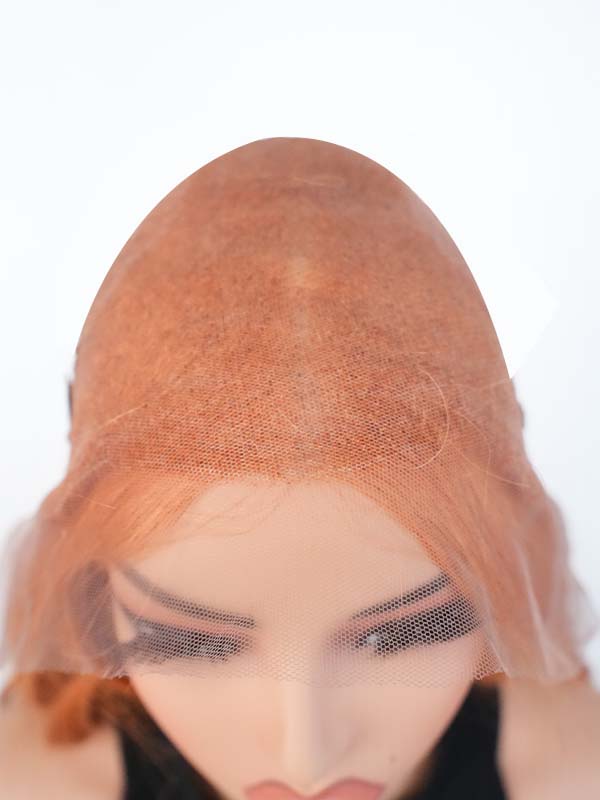 Black Friday Sale 13x4 Transparent Lace Front Human Hair Wig 26 inches Orange Color Body Wave Wig FS08