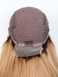 Black Friday Sale 13x4 Transparent Lace Front Human Hair Wig Ombre Blonde Color Bob Wig FS03