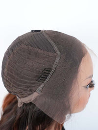 Black Friday Sale 13x4 Transparent Lace Front Human Hair Wig Ombre Brown Color Wave Wig FS010