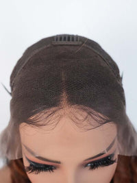 Black Friday Sale 13x4 Transparent Lace Front Human Hair Wig Ombre Brown Color Wave Wig FS010