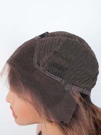 Black Friday Sale 13x4 Transparent Lace Front Human Hair Wig Ombre Brown Highlight Body Wave Wig FS07