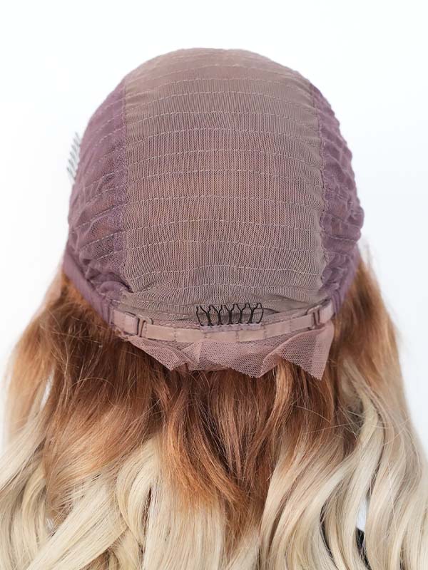 Black Friday Sale 13x4 Transparent Lace Front Human Hair Wig Ombre Light Ash Blonde With Brown Root Body Wave Wig FS05