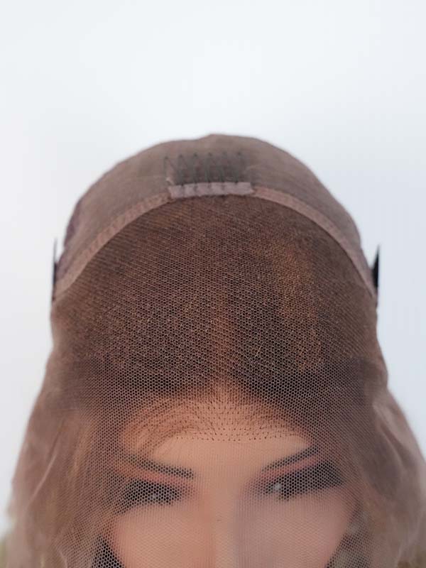 Black Friday Sale 13x4 Transparent Lace Front Human Hair Wig Ombre Light Ash Blonde With Brown Root Body Wave Wig FS05