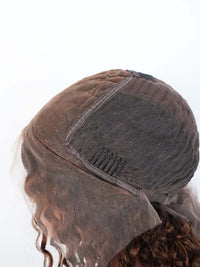 Black Friday Sale 13x6 HD Lace Front Human Hair Wig Chocolate Brown Ombre Curly Wig FS02