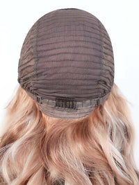 Black Friday Sale 13x6 Transparent Lace Front Human Hair Wig Light Ash Brown with Blonde Money Piece Highlights Wavy Wig FS04