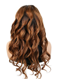 Black Friday Sale HD Full Lace Wig With Diamond Fake Scalp Ginger Color Body Wave Wig FS01