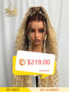 Black Friday Sale Chinalacewig #27 Color Flexi-Fit Invisible Drawstring Cap Full Lace Knotless Boho Curls Braided Long Wig Super Natural Scalp CB03
