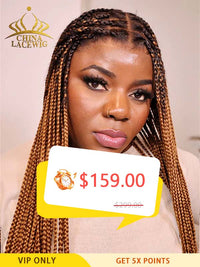 🔥 Black Friday Sale Chinalacewig Beyoncé Honey Blonde Knotless Braid Wig Swiss Full Lace with Human Hair Roots CB01