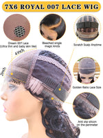 Chinalacewig 7x6 Royal 007 Lace Wig Loose Deep Wear &Go Breathable Cap Wig CL02