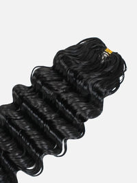 Chinalacewig Deep Wave Pre-Separated Human Hair Crochet Hair Extensions  Natural Looking Seamless Protective Style CU03