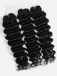 Chinalacewig Deep Wave Pre-Separated Human Hair Crochet Hair Extensions  Natural Looking Seamless Protective Style CU03