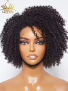 Chinalacewig Flash Sale 4C Edges Curly Baby Hairline Natural Color Jerry Curly 5x5 Lace Closure Wig  CW01