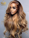 Chinalacewig Flash Sale Highlight Color 13x4 Lace Front Wig Bleached Knots And Pre Plucked With Baby Hair CW02