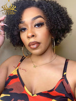 Chinalacewig Flash Sale 4C Edges Curly Baby Hairline Natural Color Jerry Curly 5x5 Lace Closure Wig  CW01