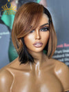 Chinalacewig Honey Brown Ombre 5x5 HD Glueless Bob Lace Wig Beginner Friendly CL08