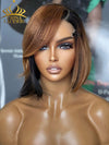 Chinalacewig Honey Brown Ombre 5x5 HD Glueless Bob Lace Wig Beginner Friendly CL08
