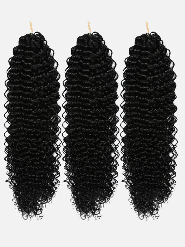 Chinalacewig Pre-Separated Water Wave Human Hair Crochet Hair Extensions  Seamless Protective Style  Natural Look CU02