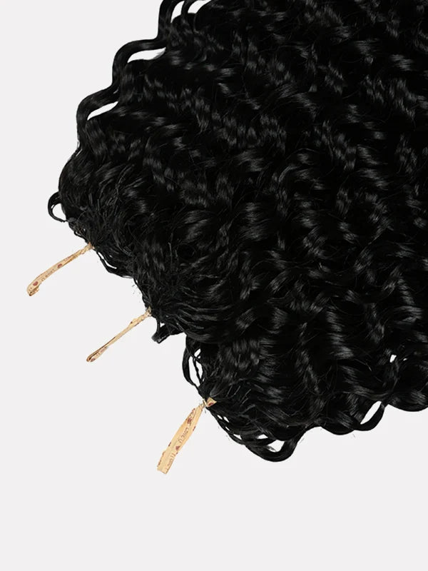 Chinalacewig Pre-Separated Water Wave Human Hair Crochet Hair Extensions  Seamless Protective Style  Natural Look CU02