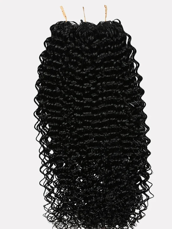 Chinalacewig Pre-Separated Water Wave Human Hair Crochet Hair Extensions  Seamless Protective Style  Natural Look CU02