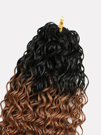 Chinalacewig Water Wave 1B/30 Pre-Separated Human Hair Crochet Hair Extensions | Natural Looking Protective Style CU04