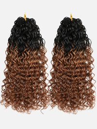 Chinalacewig Water Wave 1B/30 Pre-Separated Human Hair Crochet Hair Extensions | Natural Looking Protective Style CU04