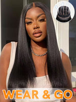 Chinalacewig Wear Go Pre Cut HD Lace 5*5 Closure Wig Silk Straight Quick & Easy Glueless Wig With Breathable Cap Air Wig CS018