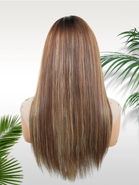 Chinalacewig 5x5 Highlight Layered Cut HD Lace Glueless Human Hair Wig with Invisible Drawstring CA09