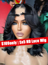 Chinalacewig Black Friday Sale 5x5 HD Lace Wig Body Wave Human Virgin Hair CS09