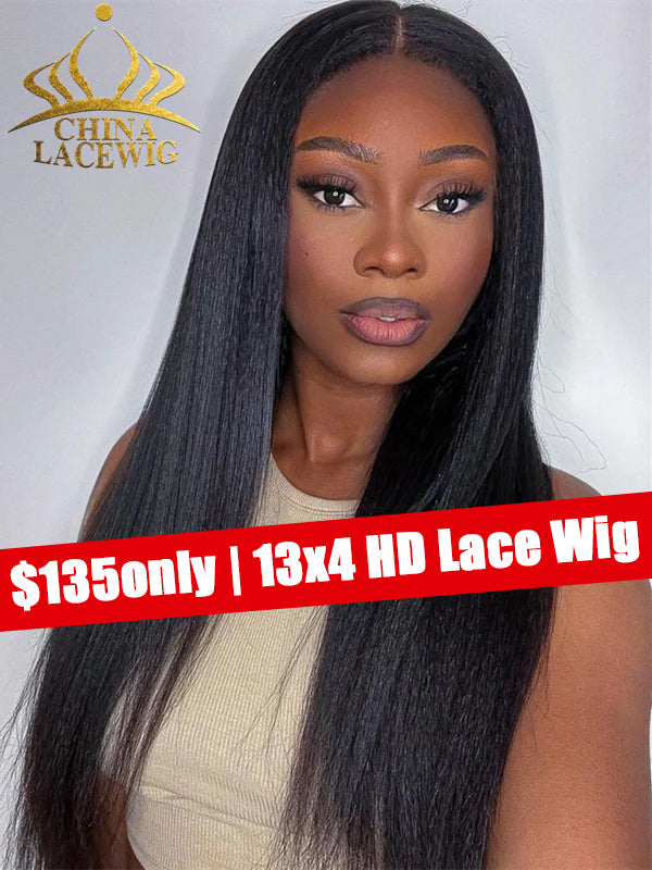 Chinalacewig Black Friday Sale Type 4C Edges Natural Hairline Undetectable Kinky Straight  CS01