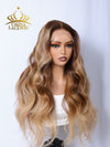 Chinalacewig Blonde Ombre With Band Human Virgin Hair 5x5 HD Lace Closure Wig CA03