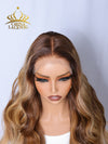 Chinalacewig Blonde Ombre With Band Human Virgin Hair 5x5 HD Lace Closure Wig CA03