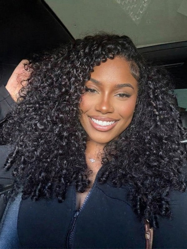 Chinalacewig Burmese Curly Human Hair Wig Glueless HD Lace Wig with Bl