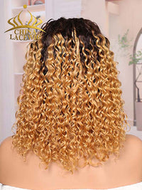 Chinalacewig Most-Fit Cap Knotless Ombre Blonde Top Braided Wigs With Baby Hair Bob Styles 5x5 HD Lace Closure Wigs CA05