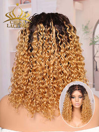 Chinalacewig Most-Fit Cap Knotless Ombre Blonde Top Braided Wigs With Baby Hair Bob Styles 5x5 HD Lace Closure Wigs CA05